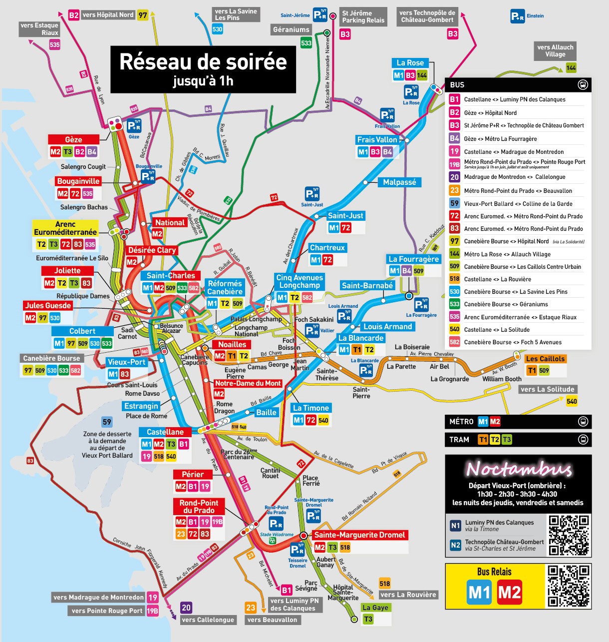 plan réseau de soirée RTM