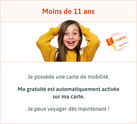 card gratuité enfant