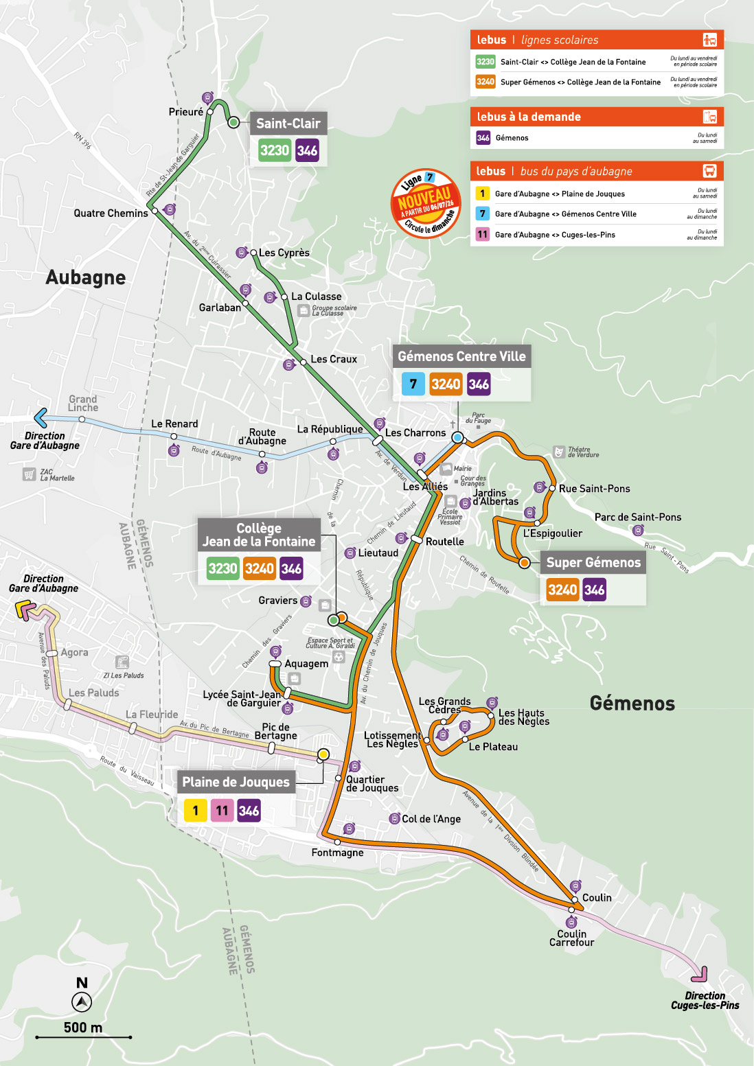 plan réseau Gémenos