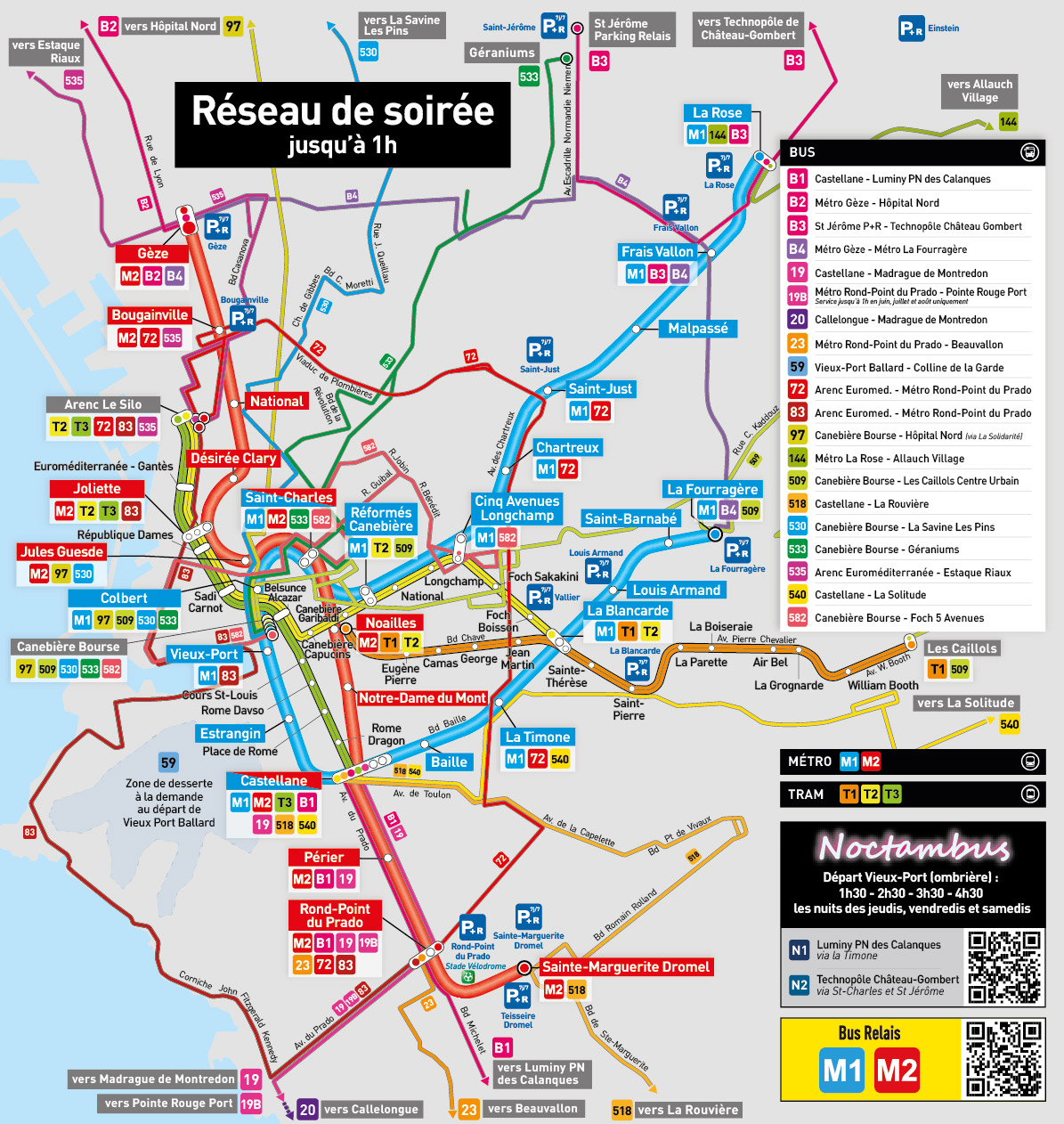 plan réseau de soirée RTM