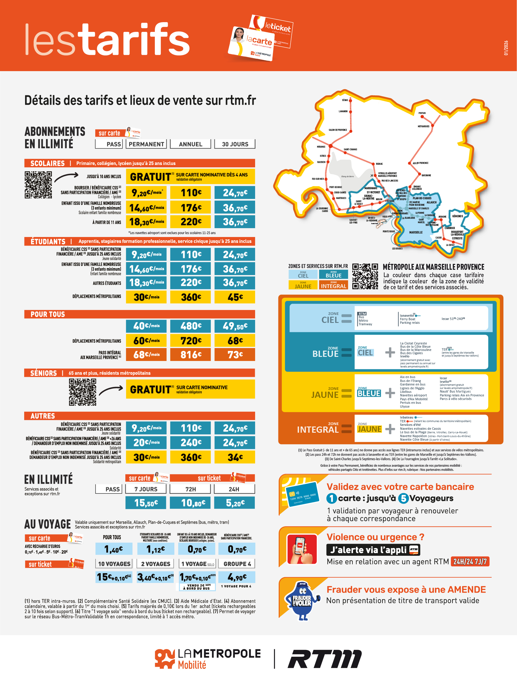 grille tarifaire 2026