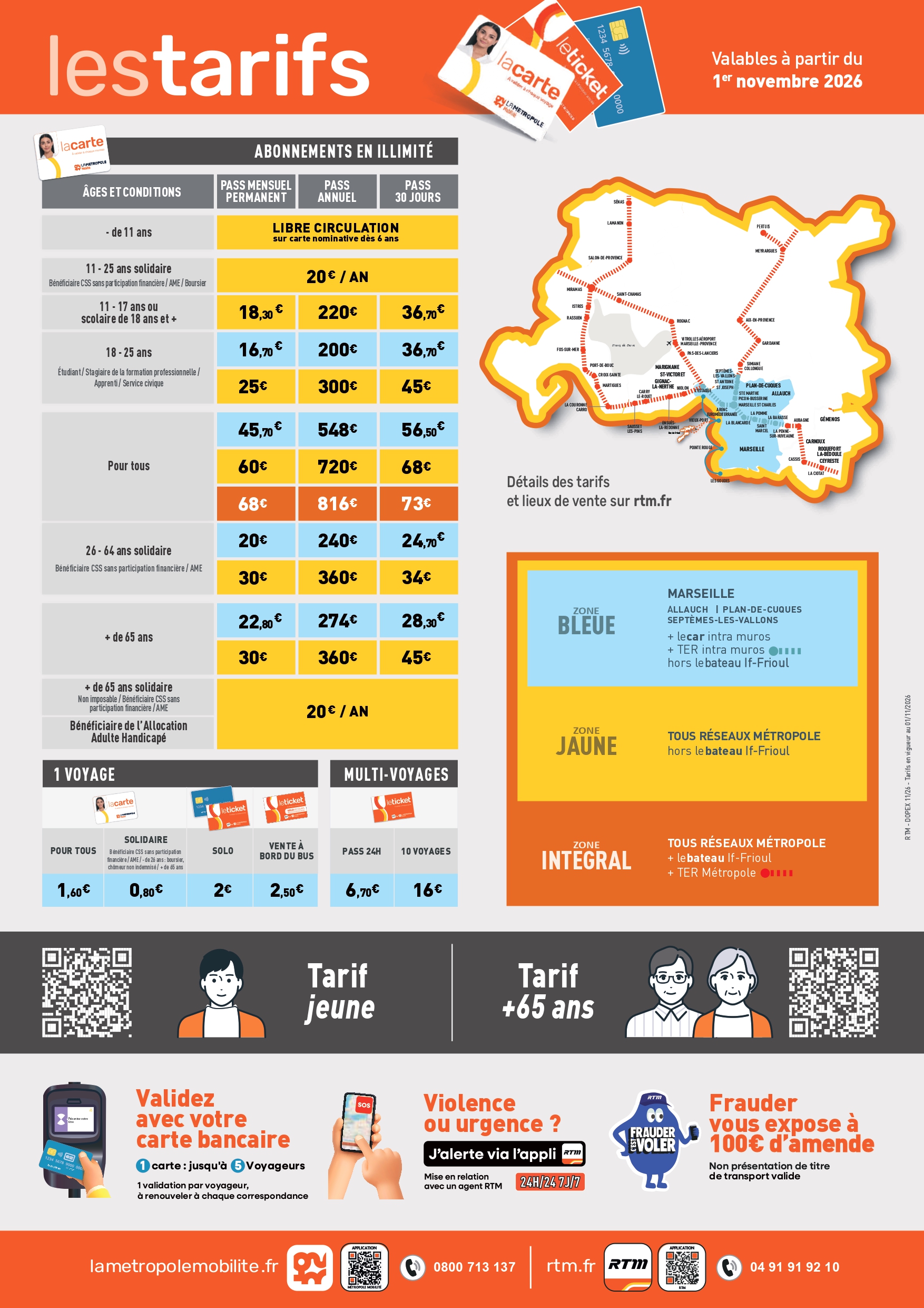 grille tarifaire 1er novembre 2026