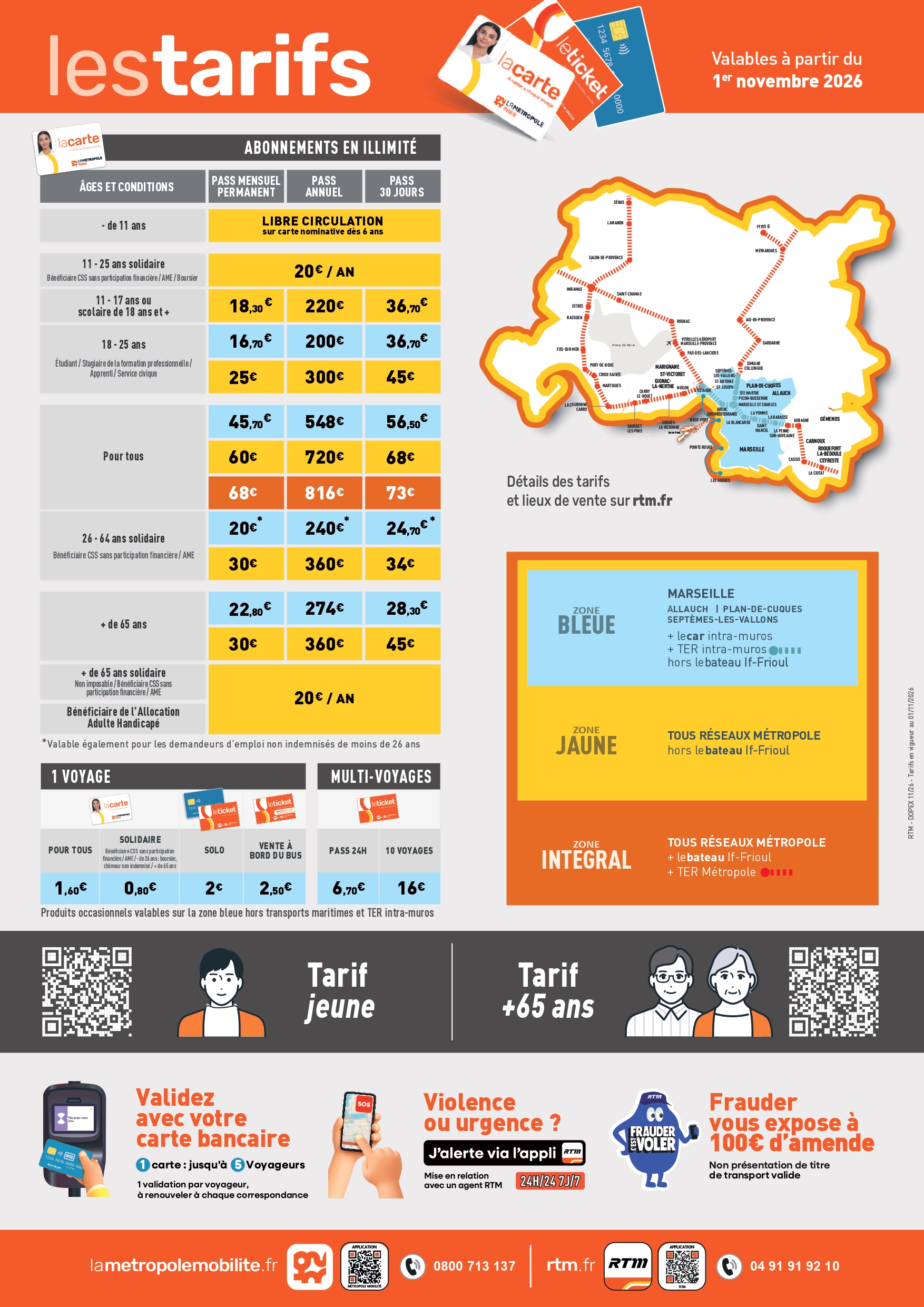 grille tarifaire 1er novembre 2026